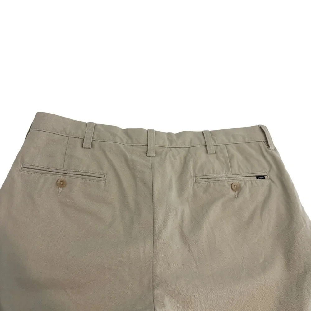 Polo Ralph Lauren Chino Pants Mens 34x31 Tan Cotton Straight Leg Flat Front